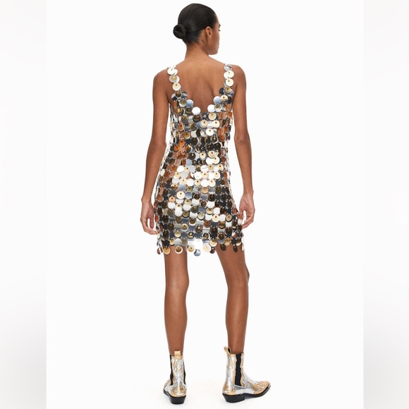 Rabanne H&M Sold Out Sequin Disc Mini Dress XS - Picture 3 of 6